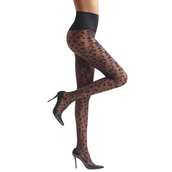 NEW COMMANDO leopard sheer tight in black - Picture 1 of 1